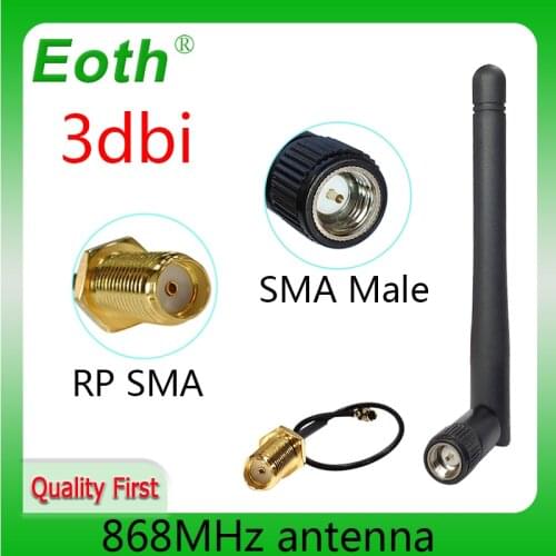868MHz 915MHz Antenna 3dbi SMA Male Connector GSM 915 MHz 868 MHz antena antenne waterproof 10cm RP-SMA/u.FL Pigtail Cable