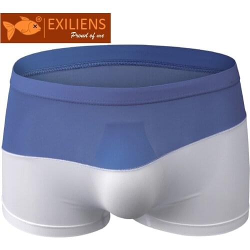 EXILIENS Brand Silk Boxer Men Underwear Cueca Masculina Ropa Interior Hombre Mens Boxers Boxershorts MAN Calzoncillos Size M-3XL