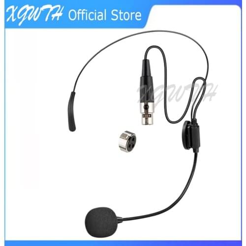 Dual Ear Head Headset Omnidirectional Microphone Headworn Mic For AKG Samson Wireless System Mini XLR 3PIN TA3F