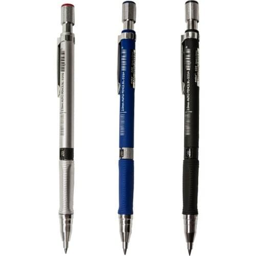 3pcs/Lot Mechanical Pencil 2B HB Black/Colorful Lead Refills 2.0mm Automatic Pencils With sharpener Cap School Office Stationery