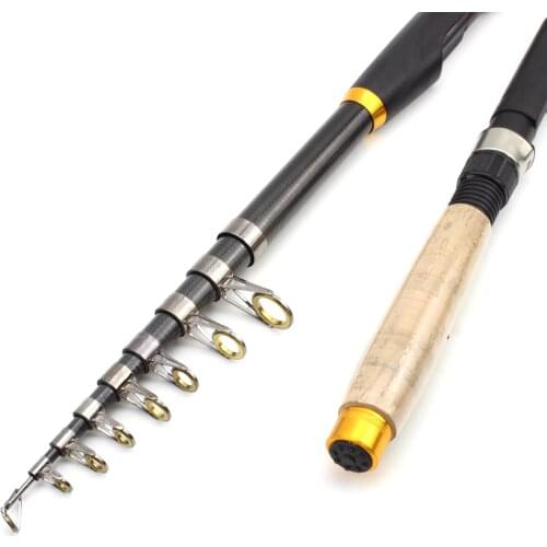 Multifunction Telescopic Fishing Rod 1.8M-3.6M Portable carbon Spinning Fishing Rod Carp Feeder Rod Travel Trout Rod M Power
