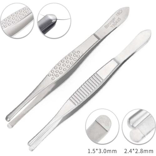Eyelash tweezers ophthalmologist reverse eyelash 9cm round head 1.5 platform tweezers eyebrow clip tattoo use
