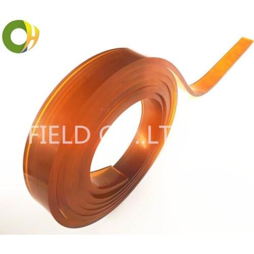 Free Shipping ! 40mm*9mm*4m "U" shaped rubber squeegee blade transparent with 90A