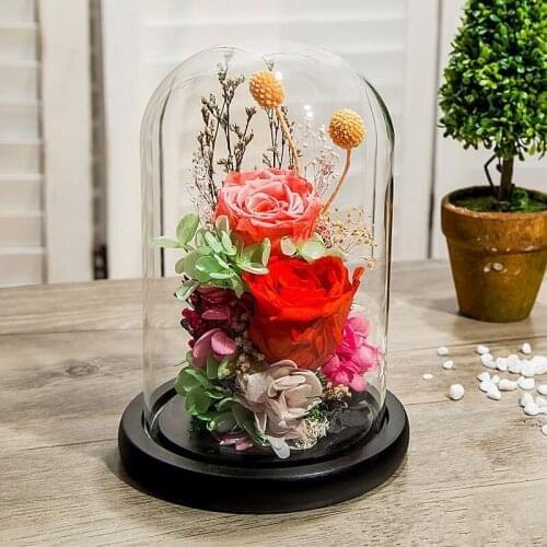 Free Shipping Diameter=10cm Black Base Glass Dome Home Decoration Different Height Glass Dome Gift Wedding Decoration