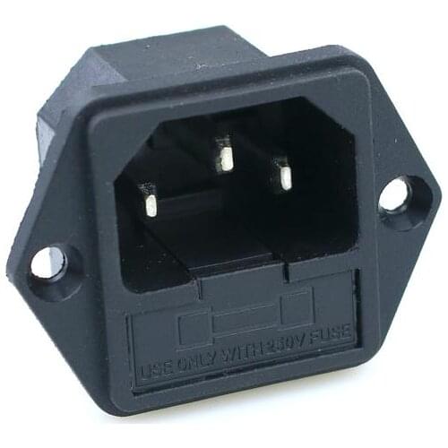 AC power socket fuse holder socket ear seat all copper AC socket 10A 250V