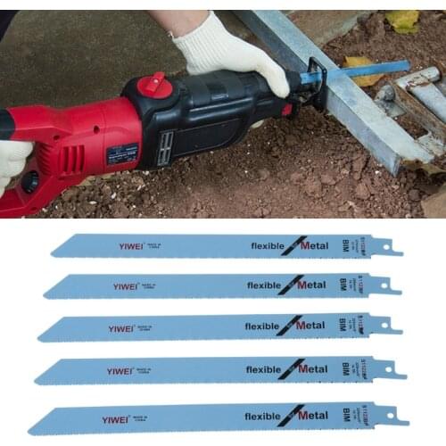 5 Pcs S1122BF Reciprocating Sabre Saw Blades 227mm 9\" For Metal & Wood Cutting