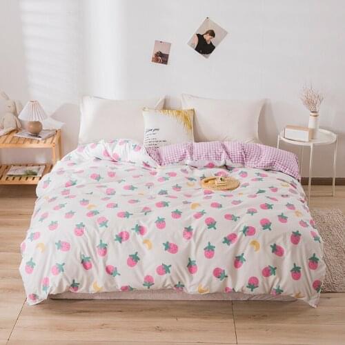Strawberry Bedding Set Duvet Cover Set Pillowcase Home Textiles 2/3pcs Bed Linen King Queen Size Dropship