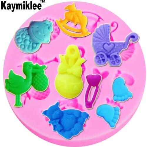 Baby Shower Silicone Mold Fondant Mould Cake Decorating Tools Candy Jelly Jello Chocolate Gumpaste,Sugarcraft Mold M015