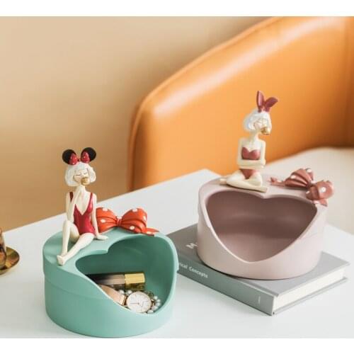 Nordic Resin Bubble Girl Storage Sculpture Ornaments Creative Characters Statue Crafts Home Decoration Accessories Wedding Gifts