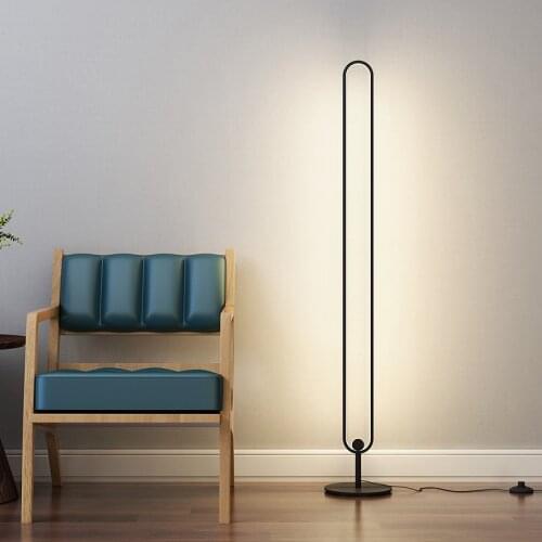 Nordic Minimalist LED floor lamps for living room Atmosphere Vertical Lamp Remote Control Dimming Floor Lamp bedside Stand Light