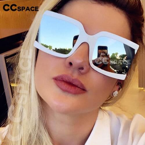 47327 Big Frame Square Rivet Sunglasses Men Women Fashion UV400 Glasses