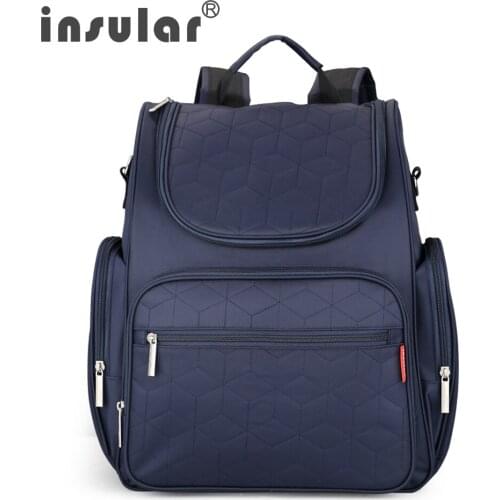 New Arrival Insular Baby Diaper Backpack 210D Nylon heavy Duty Mommy Backpack Nappy Bag Changing Bag