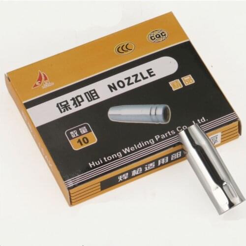 MB15 MIG MAG Co2 Welding Torch Conical Nozzle Shield Cup With Ceramics High Temperature Part Tool Kit Set For Binzel 15AK,10pk