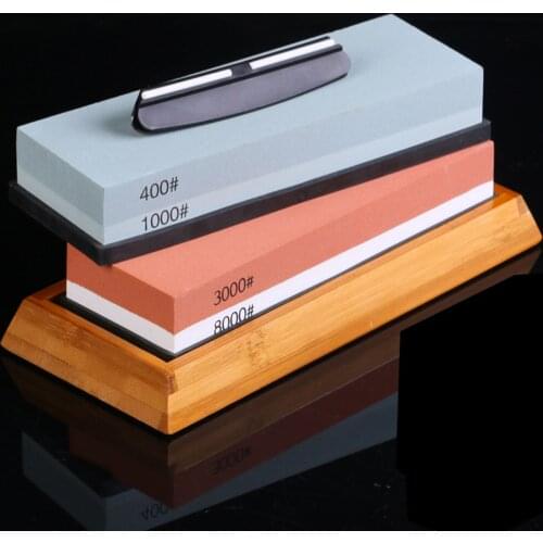 400#/1000# 3000#/8000# Premium Whetstone Cut Sharpening Stone Set Sharpener Non Slip Base Cutter Sharpener
