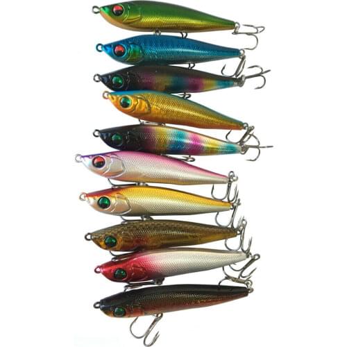 Lots of 10pcs 13g 8cm Sinking Pencil Baits Hard Fishing Lures w/ PVC Box