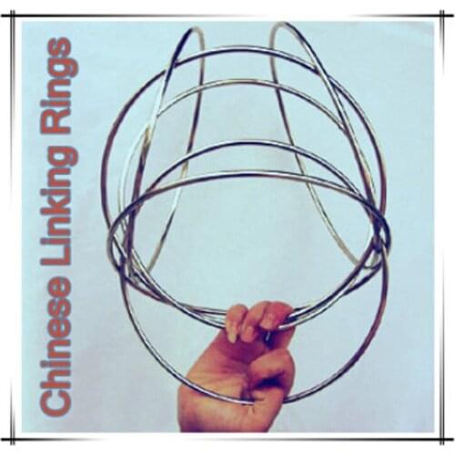 Traditional Chinese Linking Rings 6 Set (Magnetic Lock 12") Magic Tricks Mentalism Stage Magic Magic Props professional Magican