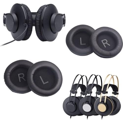 1Pair Soft Earpads Leather Ear Cushion Cover for AKG K52 K72 K92 K240 Headphones