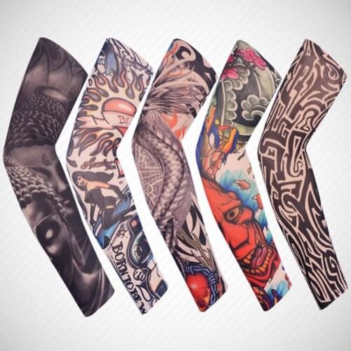 1PCS Arm Sleeves UV Protection Outdoor Golf Sports Hiking Riding Arm Tattoo Sleeve Full Arm Warmer Riding Equipment