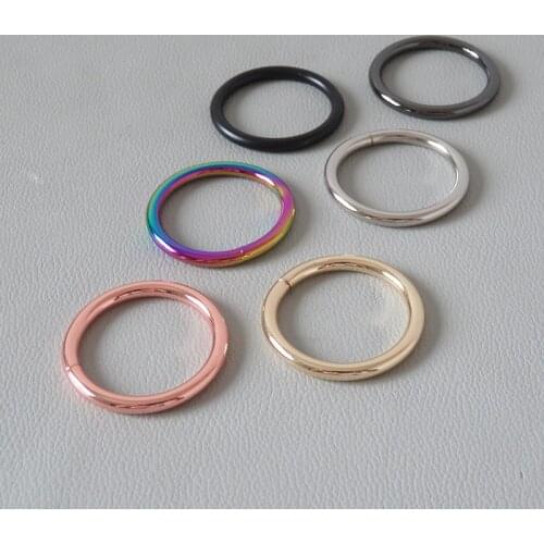10Pcs/Pack Metal O Ring Buckle For Bag Dog Pet Harness Leash Accessories Belt Loop Hardware Garment Sewing Clasp Rainbow