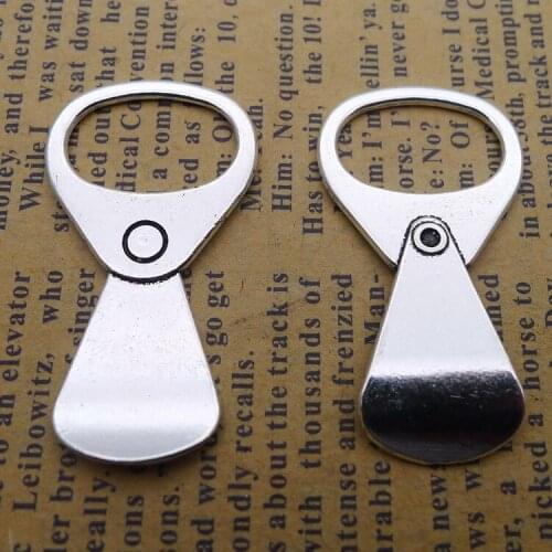 Newest 10 Pieces 20*36mm Mixed Alloy Antique Silver Color Ring-pull Can Charms Keychain Pendant Accessory For DIY Jewelry Making