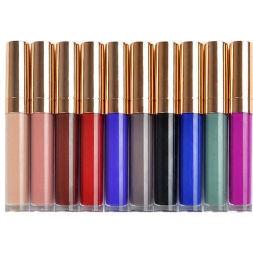 10 Piece Mixed Matte Liquid Lipstick Private Label Waterproof Long Lasting Lip Gloss Bulk Makeup Custom Tubes Low MOQ