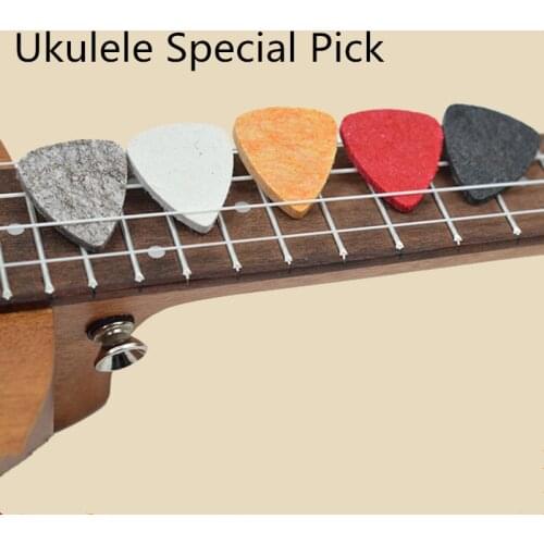 5 pcs/Ukulele Pick Colorful Soft Felt Plectrum Mediator Ukulele Accessories for Concert Soprano Tenor