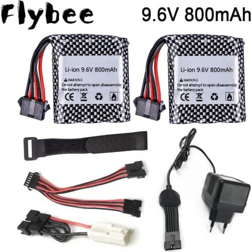 9.6V 800mAh Li-ion battery for 9115 9116 S912 RC car 16500 9.6v battery for Remote control toy car mountain wild racing battery