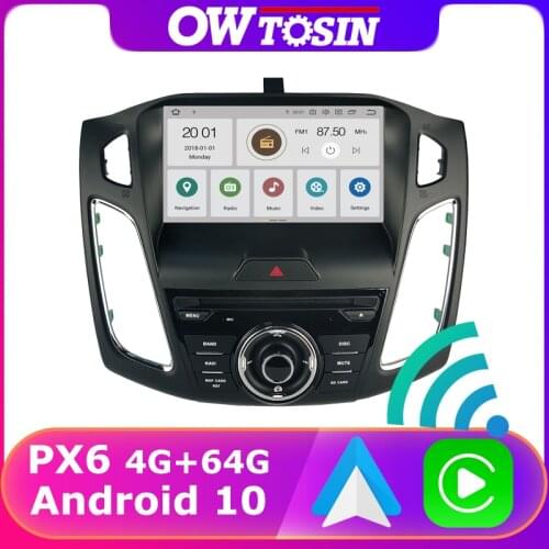 PX6 4G+64G Android 10.0 Radios GPS Navigation Car DVD Multimedia Player For Ford Focus 3 2015-2018 DSP DAB Auto Stereo Carplay