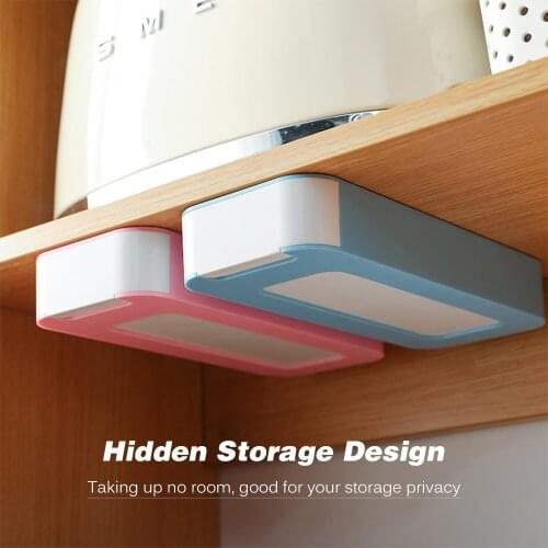 Large Capacity Table Bottom Pen Holder Plastic Desktop Storage Drawer Paste Stationary Organizer Storage Box