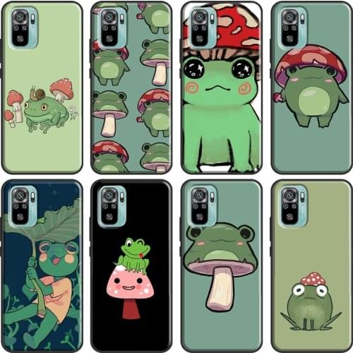 Mushroom frog Cartoon For Xiaomi Redmi Note 9 8 Pro 8T 9S 7 6 K40 10 Pro Case For Redmi 9A 8A 7A 9T 9C 9 Coque