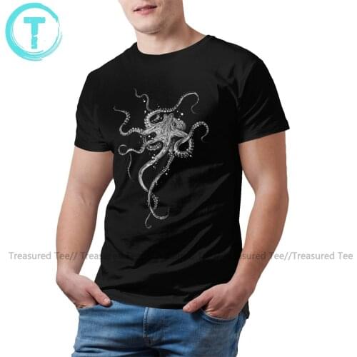 Octopus T Shirt Octopus T-Shirt Summer Plus size Tee Shirt Printed Mens 100 Cotton Short Sleeves Funny Tshirt