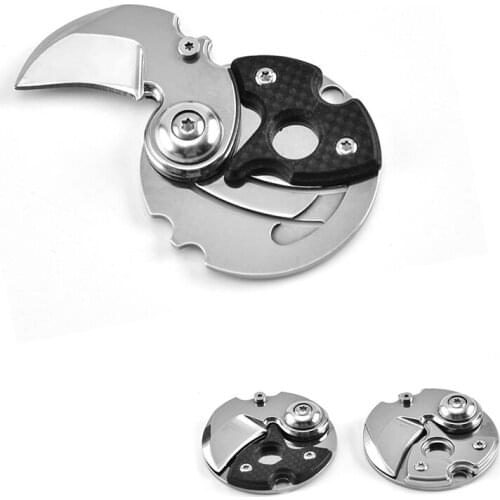Toy Sports EDC Safety Coin Keychain Knife Pocket Fold Knife Outdoor Camp Hunting Knife Self Defense Mini Blade Personal Survival