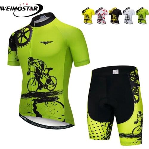Weimostar Pro Team Mens Cycling Jersey Bib Shorts Sets Bicycle Cycle Clothing Ropa Ciclismo Maillot Riding Bike Cycling Suit