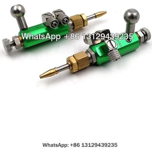 Short Gun Needle Type Green Adjustable Air Atomizing Nozzle,Fine Misting Water Spray Nozzle,Fogging Nozzle,Misting Nozzle