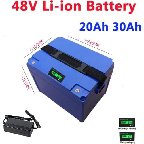 GTK 48V 20Ah 30Ah lithium li ion battery pack with indicator for ebike electric mini scooter wheelchair motorcycle+3A charger