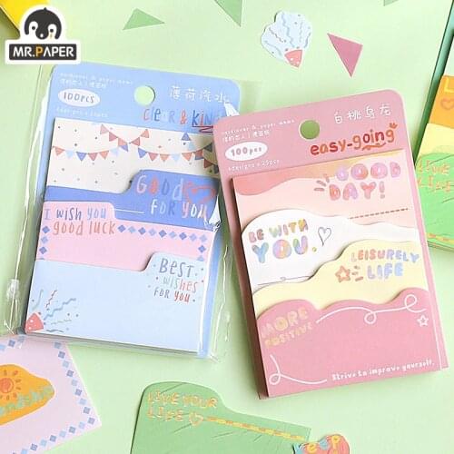 Mr.paper4 Design Ins Style Fruity Colorful Series Irregular Memo Pad Loose-leaf Notepad DIY Handbook Decoration Materials