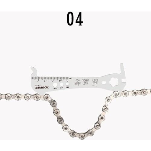 TOOPRE Mountain Bike Chain Measuring Ruler Caliper Inspection Tool Kits Multi-Functional Accessories Repair Tool