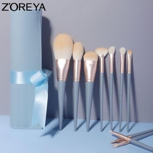 10pcs Makeup Brushes Set for Foundation Powder Blush Concealer Eyeshadow Eyebrow Cosmetics Blending Make Up Tool