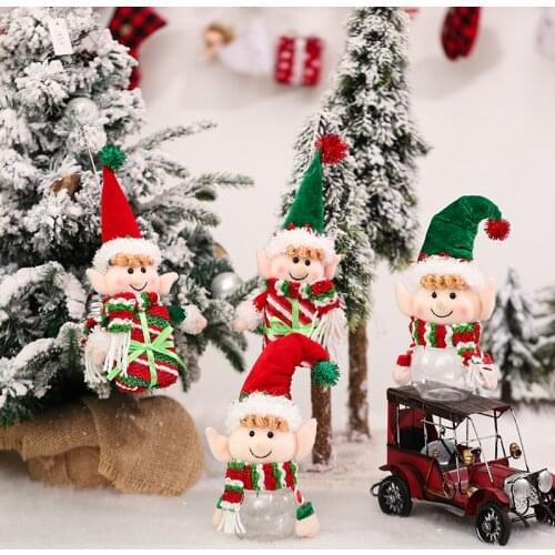 2022New Year Fashion Christmas Decorations Cute Elf Candy Jar Goblin Dwarf Gift Christmas Tree Pendant Creative Home Gift