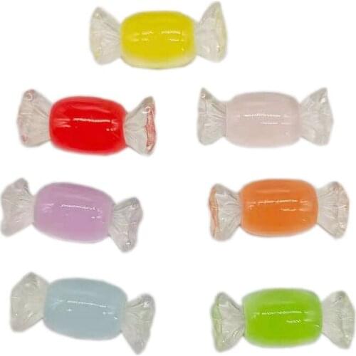 New Lovely Sweet Resin Candy Flatback Ornaments Flat Back Cabochons Scrapbook Embellishment DIY Hair Accessories Jewelry Finding
