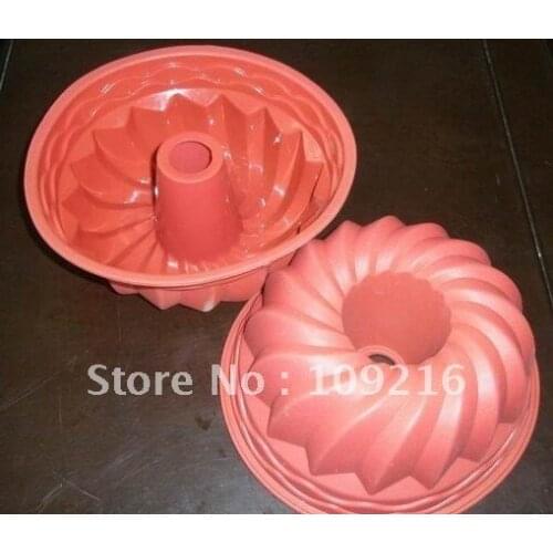 Wholsale!! Free shipping!! 1pcs Big Flower Pot Green Good Quality 100% Food Grade Silicone Cake Cupcake Pan DIY mould
