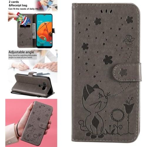 Bee Cases Covers For LG K50 Bee PU Leather Flip Wallet Phone Bag Case LG Q60 K52 K51 G8S ThinQ G900 K51S K50S G8 Velvet G7 G9