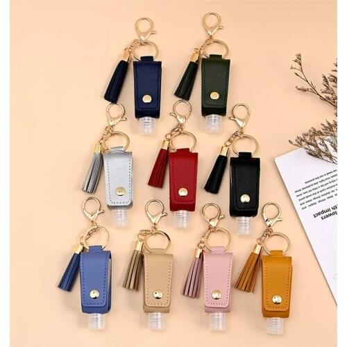 30ml Empty Portable Hand Sanitizer Bottle Keychain Holder Reusable Bottle Hand Washing gel Storage Bottle with Keychain