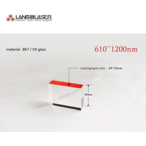 Size : 45*10*40 / spot size : 45*10 / IPL filters / wavelength : 610nm~1200nm , laser crystal filter