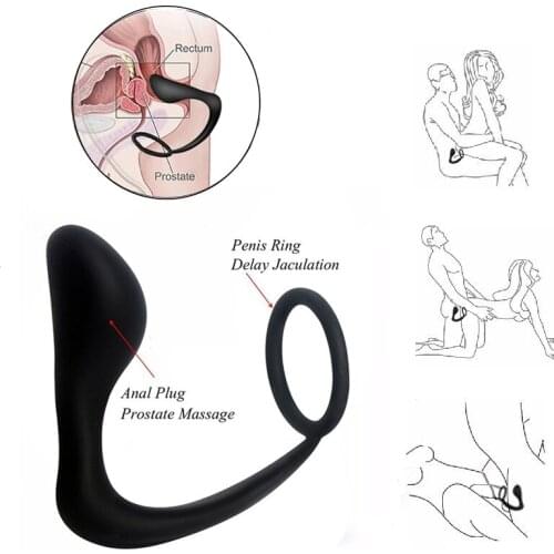 Sex Shop Silicone Male Prostate Massager Anal Plug G Spot Erotic Adult Sex Toys For Men Penis Delay Ejaculation Sex Products