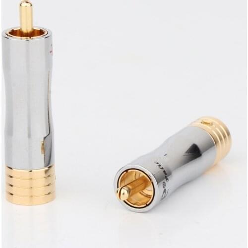 R1703 4pieces Pailics RCA Jack Pailiccs RCA Plug Hifi Audio Signal Cable RCA Plug Audio Gold Plated RCA Plug Connector