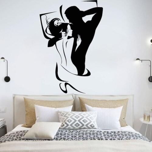 Sweet Lovers Wall Sticker Couple Decal Sweetheart Bedroom Decoration Love Home Decor Removable Wall Art Mural C13-11
