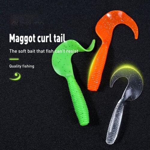 Wobblers Soft Bait Fishing Lure Jig Swimbait Long Tail Worm Bait 55mm/60mm/70mm/80mm Jig Head Soft Bait Plastic Lures Bait