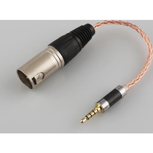 High Quality 3.5mm TRRS Balanced Male to 4-Pin XLR Balanced Female HiFi 7N OCC Copper Silver plated Adapter Cable