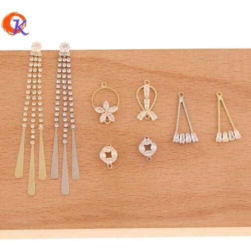 Cordial Design 50Pcs Jewelry Accessories/Earring Findings/DIY Charms/Rhinestone Claw Chain/Hand Made/Connectors For Earrings